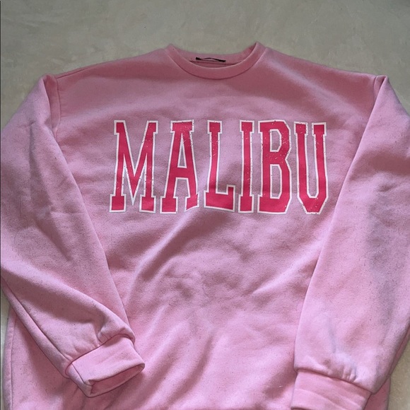 oversized pink malibu crew neck from shein - Picture 1 of 2